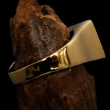 Perfectly crafted Men's Japanese War Flag Ring Red Raising Sun - Solid Brass - BikeRing4u