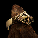 Nicely crafted Men's Brass Costume Band Ring Eight 8 Arrow Cross - BikeRing4u