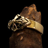 Nicely crafted Men's Brass Costume Band Ring Eight 8 Arrow Cross - BikeRing4u