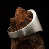 Excellent crafted Men's wild Bull Buffalo Ring - Two Tone Sterling Silver - BikeRing4u