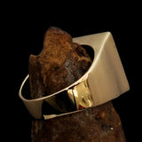 Perfectly crafted Men's Chess Player Ring Queen's Crown Black - Solid Brass - BikeRing4u