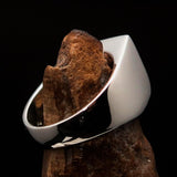 Perfectly crafted Men's Ring Horse Coat of Arms Blue - Sterling Silver - BikeRing4u