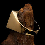 Perfectly crafted Men's Chef Skull Ring Crossed Fork Knife Red - Solid Brass - BikeRing4u