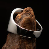 Excellent crafted Men's red 3 Lions Coat of Arms Ring - Sterling Silver - BikeRing4u