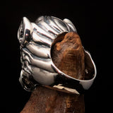 Excellent crafted Animal Ring Boar Wild Pig - antiqued Sterling Silver - BikeRing4u