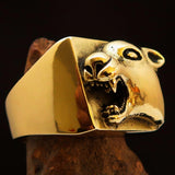 Excellent crafted Men's Panther Ring Antiqued - Brass - BikeRing4u
