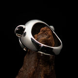 Excellent crafted Men's Sterling Silver Teddy Bear Ring - BikeRing4u