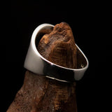 Excellent crafted Men's red Greek Letter PI Ring - Sterling Silver - BikeRing4u