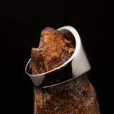 Excellent crafted Men's Claddagh Ring red winged heart Star Moon - Sterling Silver - BikeRing4u