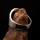 Excellent crafted Men's Claddagh Ring red winged heart Star Moon - Sterling Silver - BikeRing4u