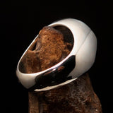 Perfectly crafted Men's Gamer Ring Radioactive Symbol Red - Sterling Silver - BikeRing4u