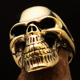 Excellent crafted Men's Biker Phantom Skull Ring - Solid Brass - BikeRing4u