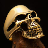Excellent crafted Men's Biker Phantom Skull Ring - Solid Brass - BikeRing4u