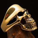 Excellent crafted Men's Biker Phantom Skull Ring - Solid Brass - BikeRing4u