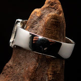 Excellent crafted One Word REBEL Ring - Sterling Silver - BikeRing4u