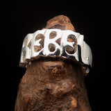 Excellent crafted One Word REBEL Ring - Sterling Silver - BikeRing4u