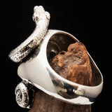 Excellent crafted Men's Biker Ring Dead Outlaw Skull Snake Sterling Silver 925 - BikeRing4u