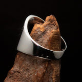 Excellent crafted Men's black National Flag Ring Corsica - Sterling Silver - BikeRing4u