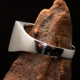 Excellent crafted Men's Swiss Flag Ring Switzerland - Sterling Silver - BikeRing4u