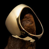 Perfectly crafted Men's Medieval Ring Brave Knight Orange - Solid Brass - BikeRing4u