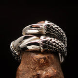 Excellent crafted Men's Medieval Ring Three Claw Dragon Foot Sterling Silver 925 - BikeRing4u