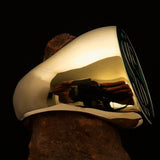 Excellent crafted Men's Currency Ring US Dollar Symbol Green - Solid Brass - BikeRing4u