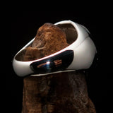 Excellent crafted Men's Balinese God Ring Bali Barong - Sterling Silver - BikeRing4u