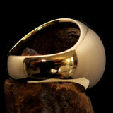 Excellent crafted Men's Templar Knight Seal Ring orange - Solid Brass - BikeRing4u