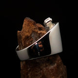 Excellent crafted Men's Black Coptic Cross Ring - Sterling Silver - BikeRing4u