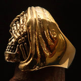 Excellent crafted Men's Grim Reaper Skull Ring See No Evil - Solid Brass - BikeRing4u
