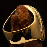 Excellent crafted Men's Grim Reaper Skull Ring Hear No Evil - Solid Brass - BikeRing4u