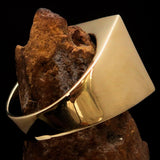 Perfectly crafted Men's Cowboy Ring Bull Skull Red - Solid Brass - BikeRing4u