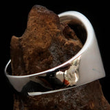 Excellent crafted Men's blue Muhammad Muslim Ring - Sterling Silver - BikeRing4u