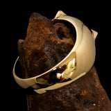 Excellent crafted Men's Costume Brass Ring Crossed Tibetan Thunderbolts - BikeRing4u
