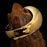 Nicely crafted Men's ancient Viking Runes Ring Red - Solid Brass - BikeRing4u