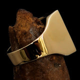 Perfectly crafted Men's Ring Viking Warrior Red - Solid Brass - BikeRing4u