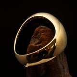 Nicely crafted Men's ancient Viking Runes Ring Green - Solid Brass - BikeRing4u