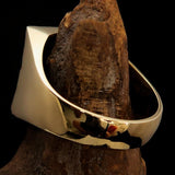 Perfectly crafted Men's German Eagle Seal Ring Red - Solid Brass - BikeRing4u