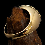 Excellent crafted Men's Viking save Journey Ring - solid Brass - BikeRing4u