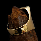 Excellent crafted Men's Musician Ring Red Treble Clef Symbol - Solid Brass - BikeRing4u