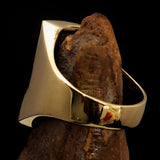 Excellent crafted Men's Musician Ring Red Treble Clef Symbol - Solid Brass - BikeRing4u