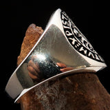 Excellent crafted Men's Templar Knights Seal Ring - Sterling Silver 925 - BikeRing4u