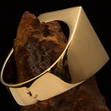 Nicely crafted Men's Ring Black Greek Warrior - Solid Brass - BikeRing4u