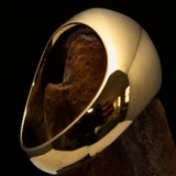 Perfectly crafted Men's Teacher Ring Atom Symbol Green - Solid Brass - BikeRing4u