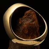 Perfectly crafted Men's Teacher Ring Atom Symbol Green - Solid Brass - BikeRing4u