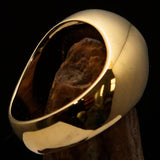 Perfectly crafted Men's Gamer Ring Radioactive Symbol Green - Solid Brass - BikeRing4u