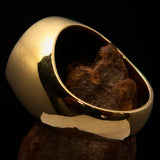 Perfectly crafted Men's Gamer Ring Radioactive Symbol Green - Solid Brass - BikeRing4u