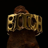 Excellent crafted One Word Bitch Ring - Solid Brass - BikeRing4u