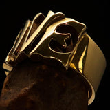 Excellent crafted One Word Love Ring - Solid Brass - BikeRing4u