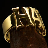 Excellent crafted One Word Hate Ring - Solid Brass - BikeRing4u